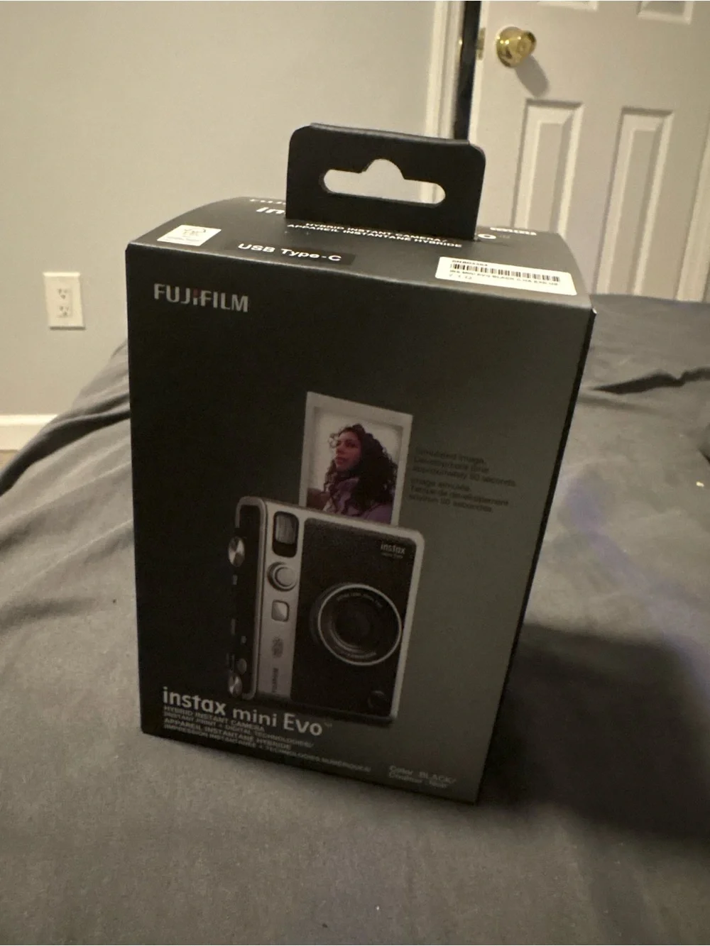 Fujifilm instax mini Evo Hybrid Instant Camera — Black & Silver